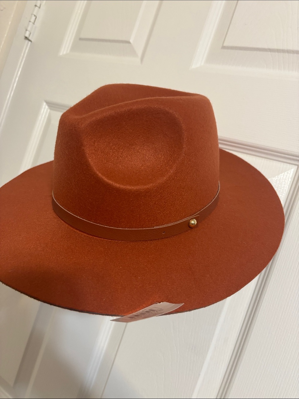 Wide-Brim Felt Fedora Hat